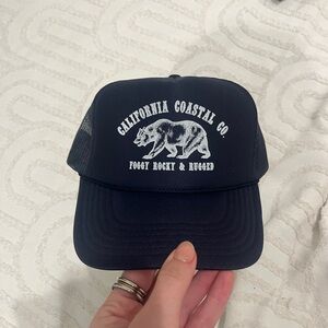 California Coastal Co Black Trucker Hat